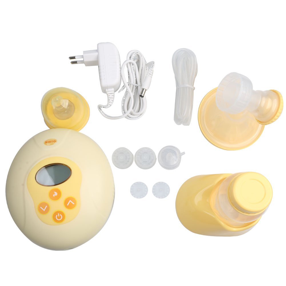 Arena del trébol Kinyo Silent Extractor de leche eléctrico de ordeño masaje amarillo transparente silicona eléctrico Milker yellow & transparent Talla:Single-Core