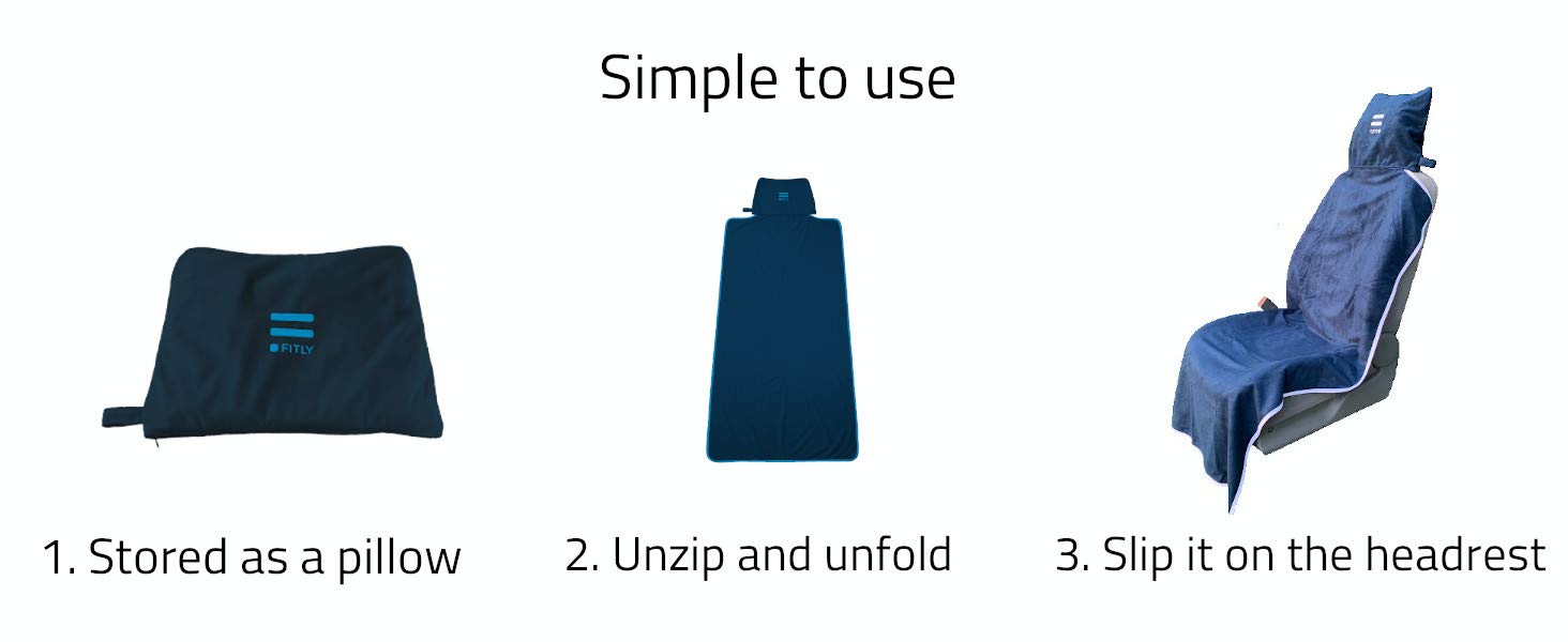 FITLY Towel - Coprisedile Premium in Tessuto Ecologico di bambù, per Sport, 100% Impermeabile, Compatibile con Qualsiasi Sedile