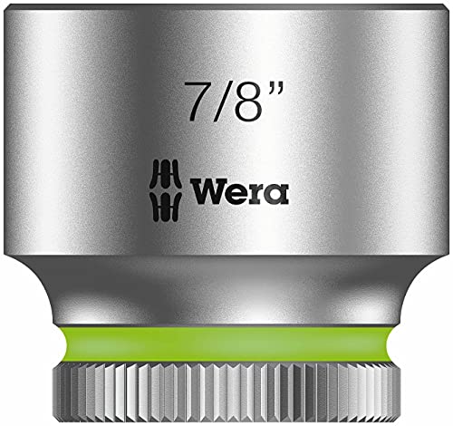 Image of Wera 05003580001 7/8-Inch 8790 HMB Zyklop Socket with Hexagon Drive - Silver