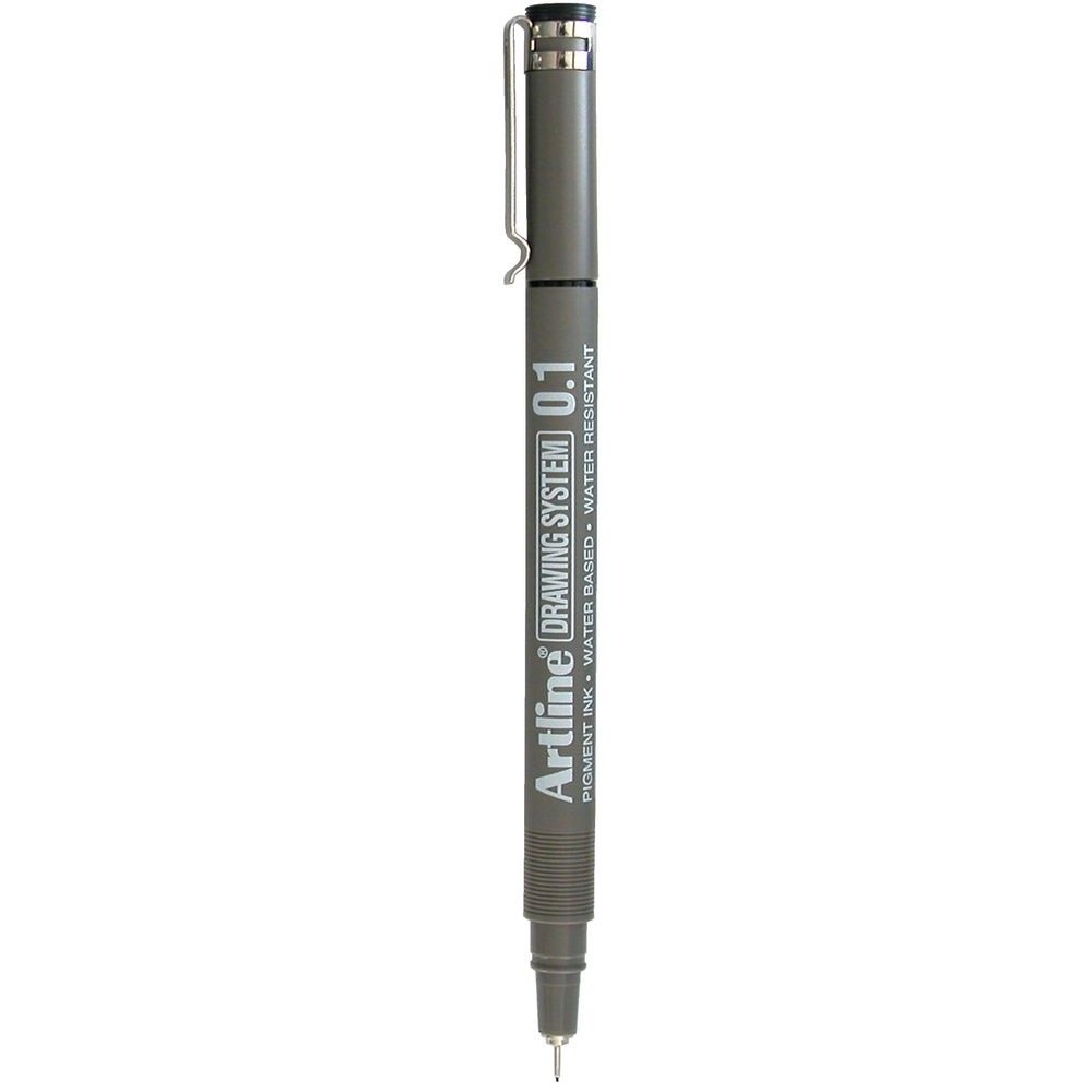 Artline Drawing System 0.1 MM Tip Super Fine(Black) (2 Pcs)