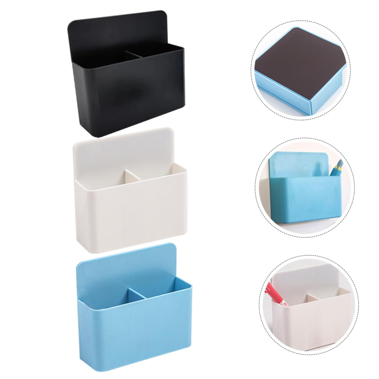 PLAFOPE Organizzatore Per Cancelleria Sules Da Scrivania 3 Pezzi Portapenne Magnetico Multifunzione Scatola Portapenne