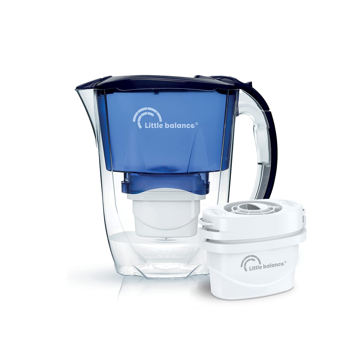 Little Balance 8665 Pack de 9 Cartouches filtrantes pour Carafe, Compatible Toutes carafes filtrantes, Pack 9 Mois