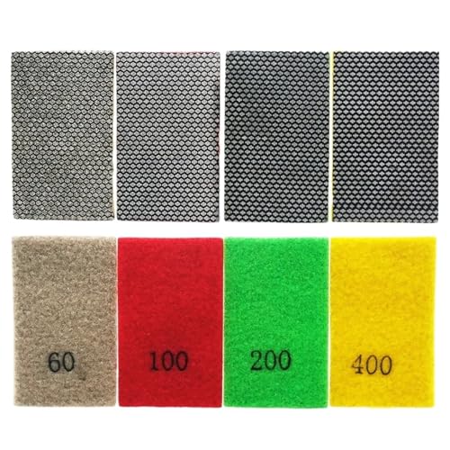Almohadilla de pulido a mano diamante papel lija flexible para piedra vidrio 4 uds