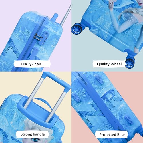 Image of ADSON Abs Kids Trolley 360 Rotating Luggage 360 Degree Wheels Non-Breakable 16 Inch Kids Hardsided Suitcase with 4 Wheels, 360 Degree Wheel Travel Trolley Bag (S Design 5)