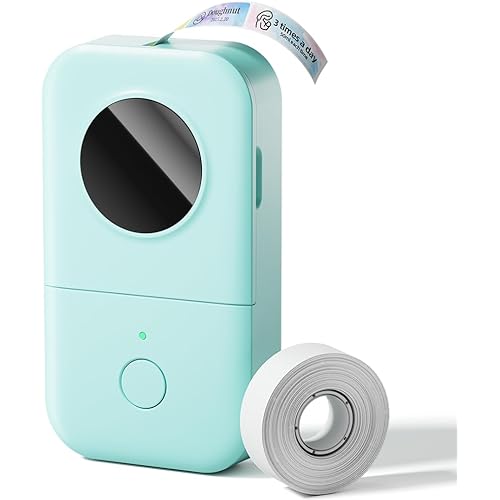 Phomemo D30 Label Maker, Portable Bluetooth Mini Label Printer Machine, Smartphone Handheld Thermal Sticker Small Labeler Multiple Templates Font Icon Inkless Custom Label for Home Kids, School Items