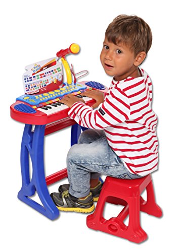 Bontempi 13 3240 Elektronisch orgel met benen, kruk en microfoon, veelkleurig - Image 4