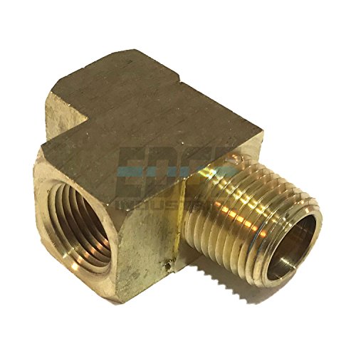 EDGE INDUSTRIAL Brass Street TEE 1/2" NPT Fuel/AIR/Water/Oil/Gas WOG (Qty 01)