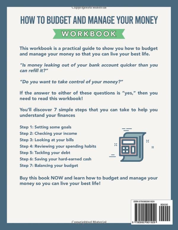 How To Budget And Manage Your Money Workbook - Image 2