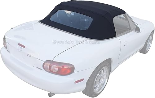 Miniatura 2 de Techo de vinilo de una sola pieza sin cierre con vidrio climatizado para autos convertibles Negro