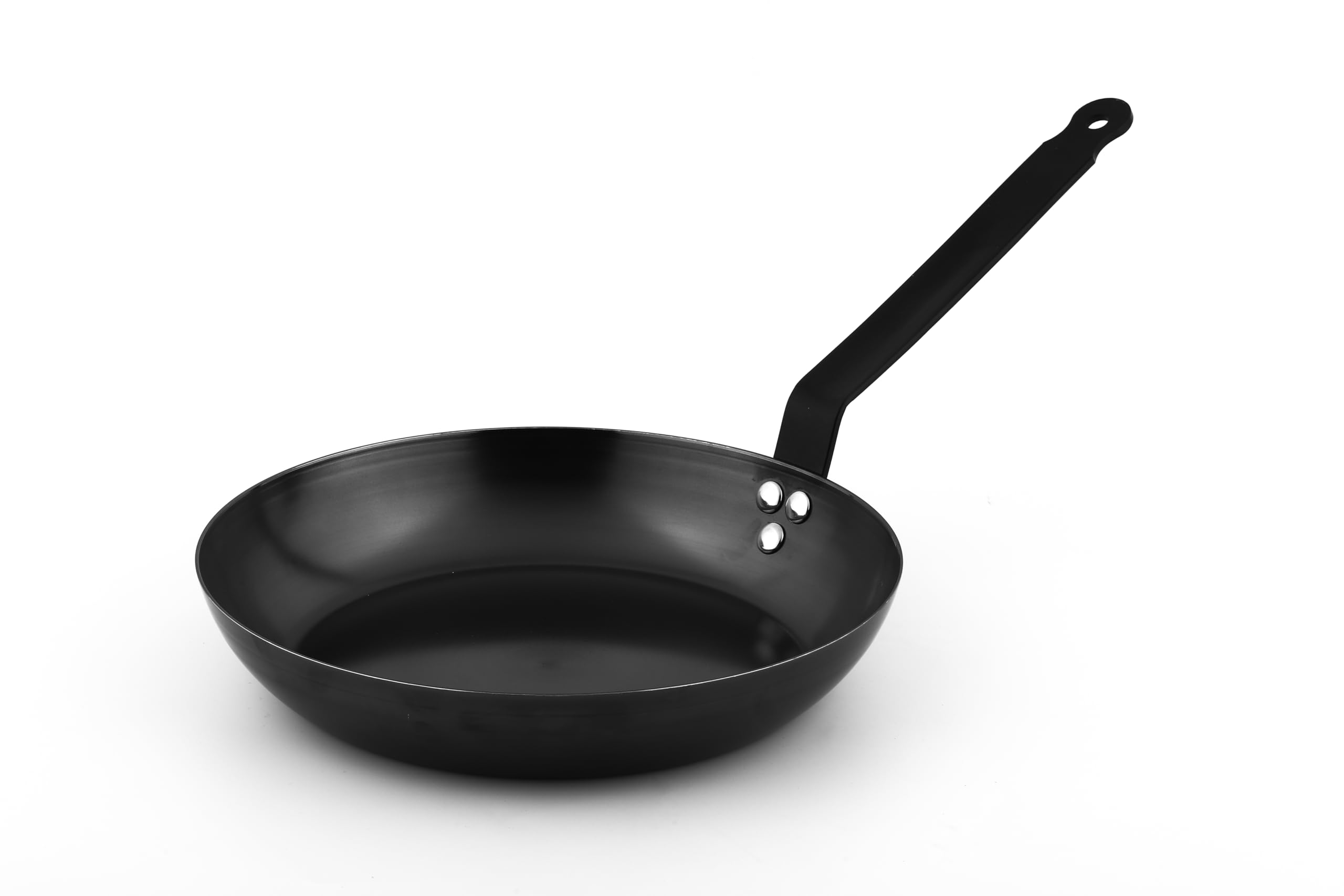 METRO Professional Poêle en Acier au Carbone, 28 cm, Compatible Induction et Four, Surface Nitrurée, Poignée Rivetée