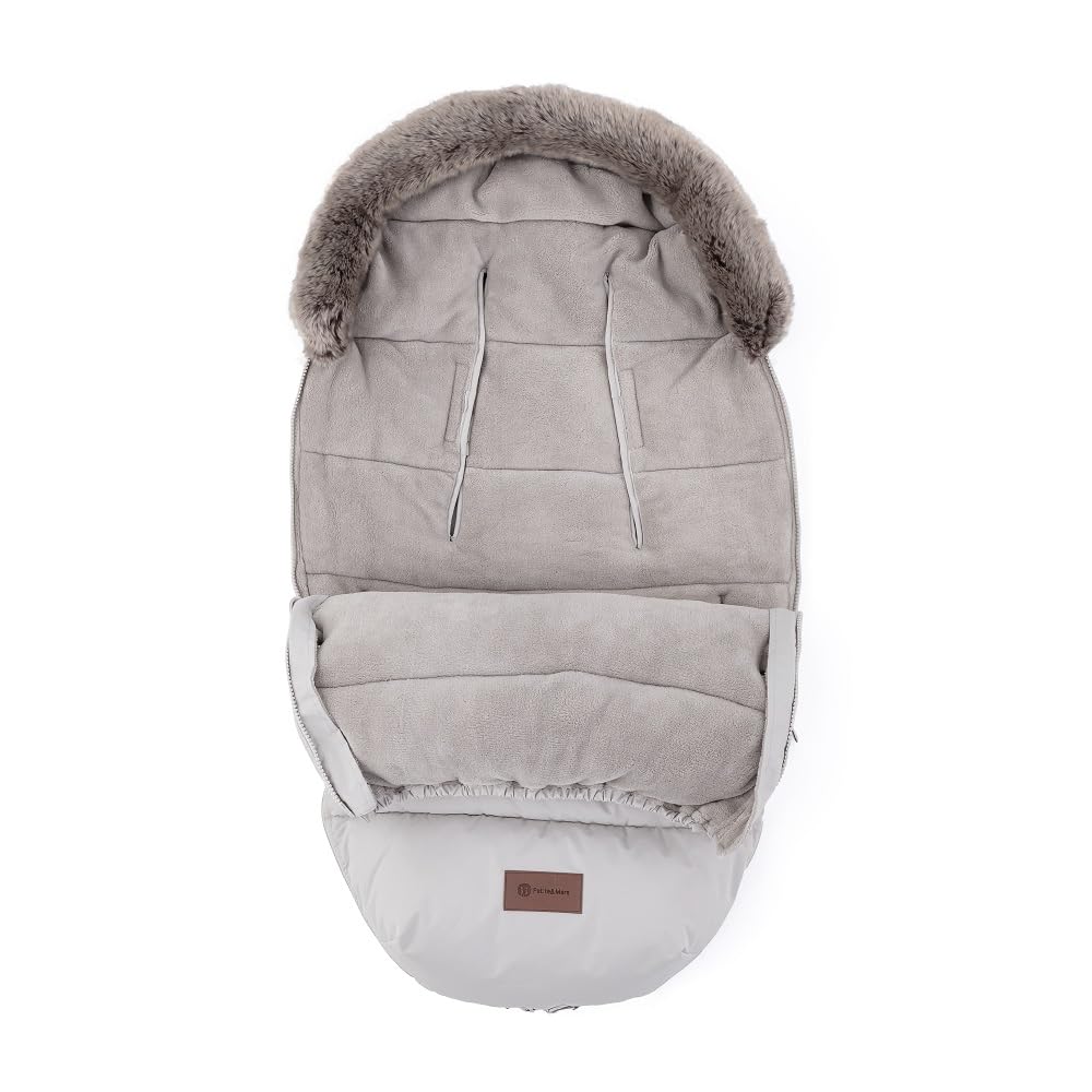 Petite&Mars COMFY - Sacco termico 4 in 1 per passeggino, invernale, caldo, impermeabile, antivento (Champagne Shower)