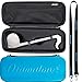 Otamatone Regular White and Blue Case Bundle Japanese Electronic Musical Instrument Portable Music Synthesizer by Maywa Denki Studio Award Winning Educational Fun Gift for Children Teens & Adults
