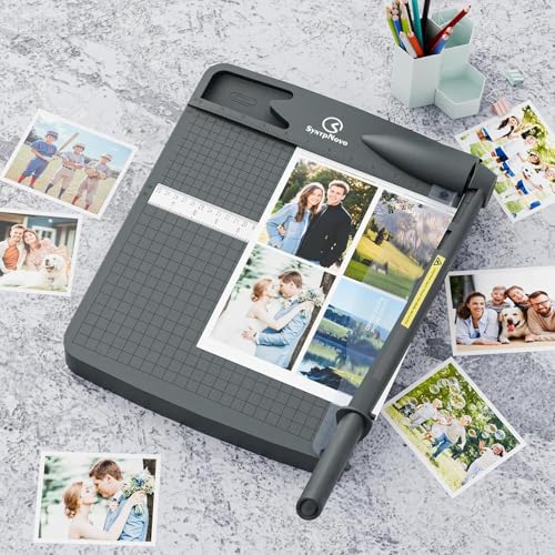 12 Inch Heavy Duty Paper Cutter, 12-16 Sheets Capacity Guillotine Paper Cutter & Paper Trimmer, Paper Cutting Board for Classroom, Crafting, Cardstock (Gray) image 8