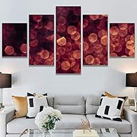 SIGNWIN 5 Panel Canvas Wall Art Abstract Colorful Hallway Industrial Lights Modern Artwork for Home Decorations Ready to Hang - 60