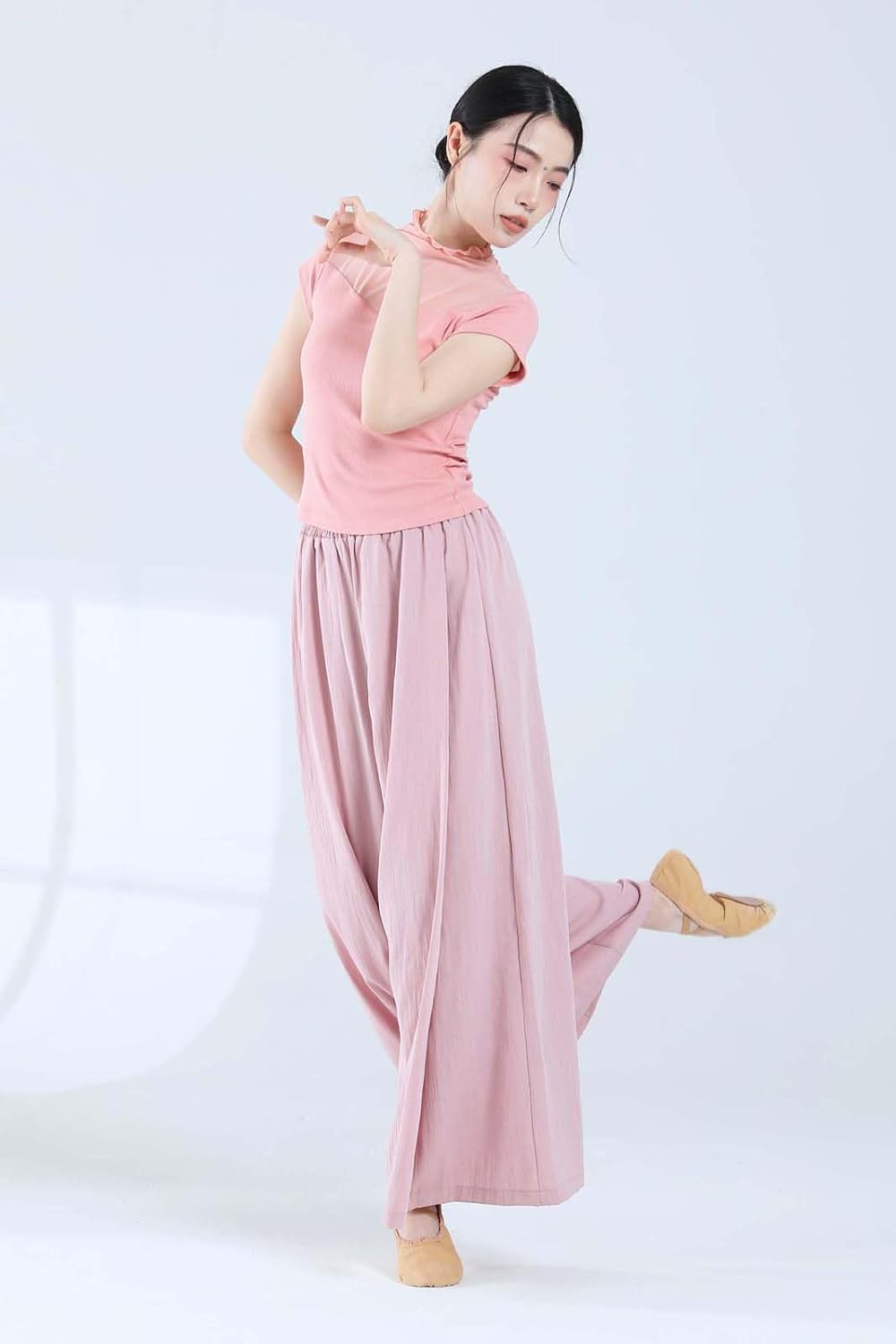 Angcoco Women's Loose Fit Wide Straight Leg Pants for Dance Practice