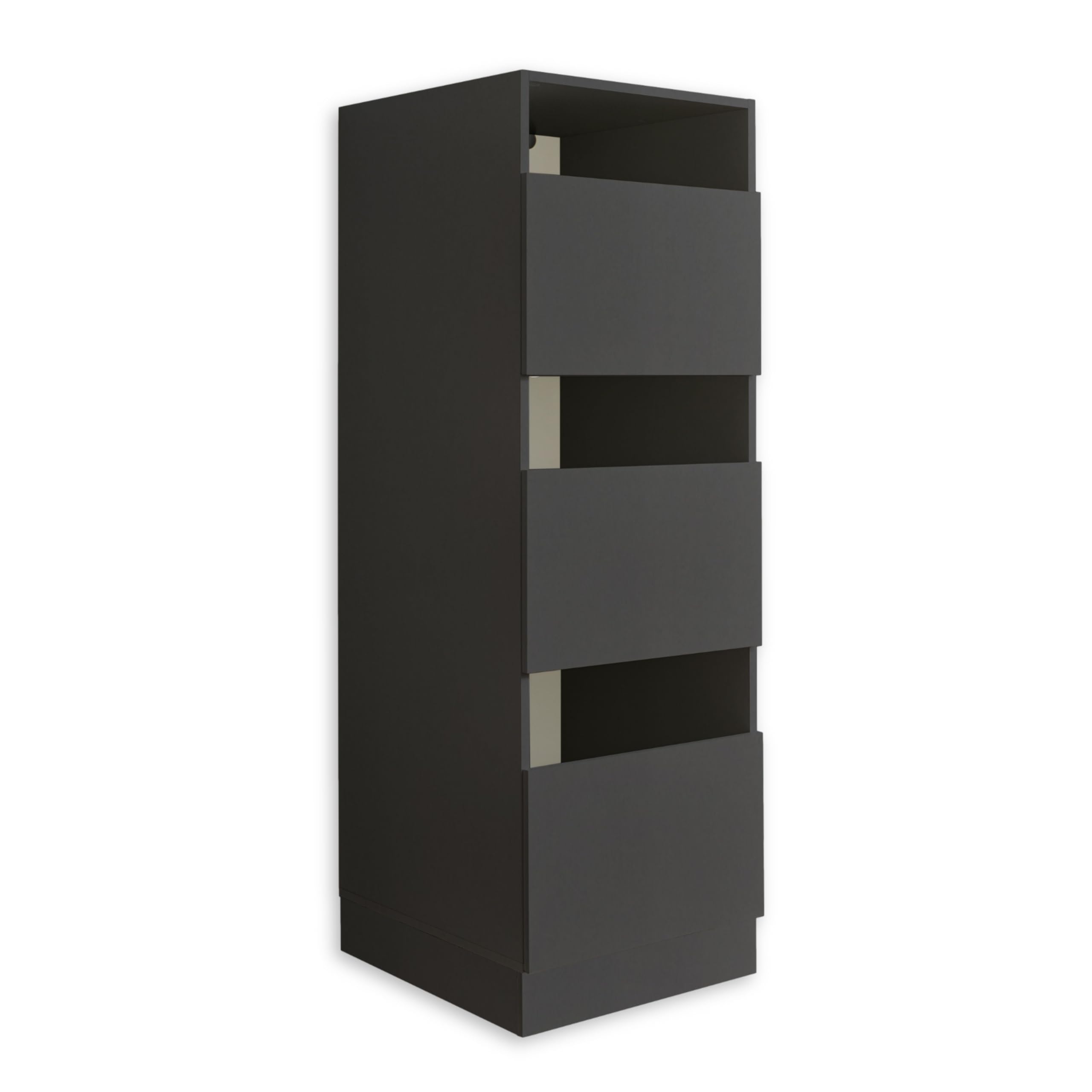 Laundreezy Wäscheschrank für Schmutzwäsche, Anthrazit - Wäschesammler Schrank mit 3 Fächern für die Waschküche - 50 x 162 x 67,5 cm (B/H/T)
