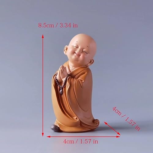 Miniatura 24 de Figura de monje para decoración del hogar, estatua de Buda, figura de monje zen, bonito adorno de resina, mobiliario decorativo, arte chino