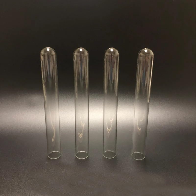 100 tubos de ensayo de vidrio con fondo en forma de U de 15x100 mm, cristalería de laboratorio de 12 ml for experimentos e investigación