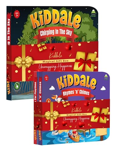 Image of Kiddale Pack of 3: Chirping in The Sky Sound with 2 Non-Sound Books - Rhymes & Chimes & Rhymes for Playtime for Kids Aged 3-5 | Screen-Free Fun & Learning