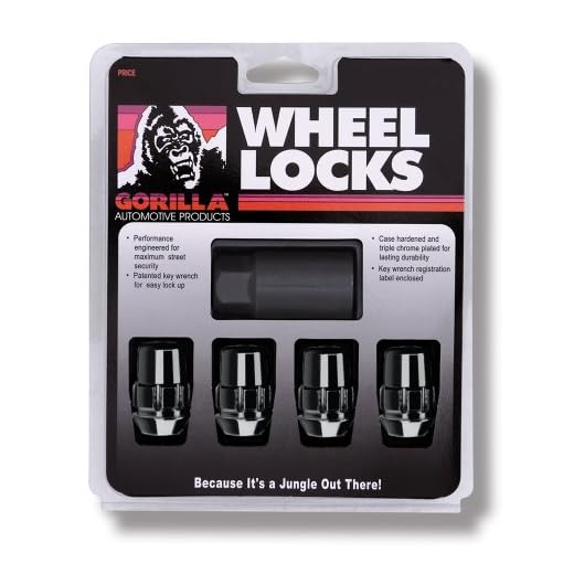 Gorilla Automotive 71631NBC Acorn Black Chrome Wheel Locks (12mm x 1.50 Thread Size) Pack of 4