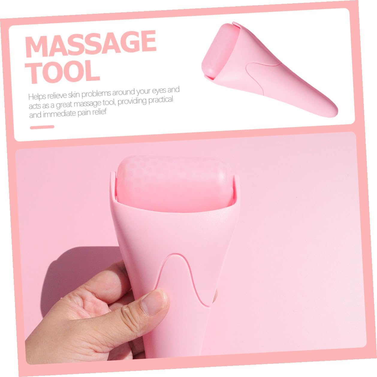 Face Cooling Roller for Women Small Waist Curve Design Facial Massaging Tool Eye Cold Compress Roller Smooth Skin Care Relief