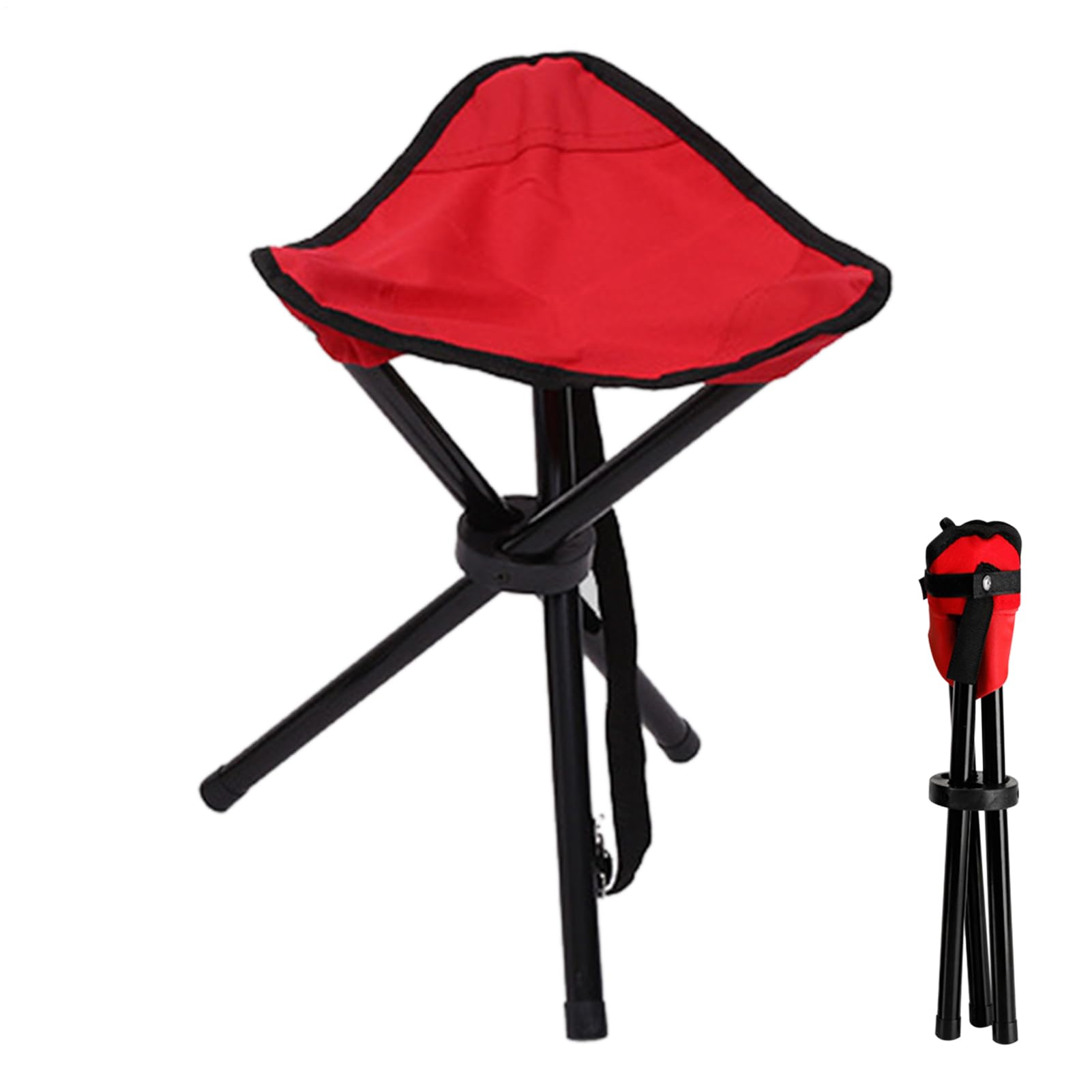 Outdoor Tripod Stool, Folding Stool Tripod Tall Lightweight Camping Stool, Adults Lightweight Folding Portable Outdoor Garden Beach Picnic Fishing Festival Camp Chairs
