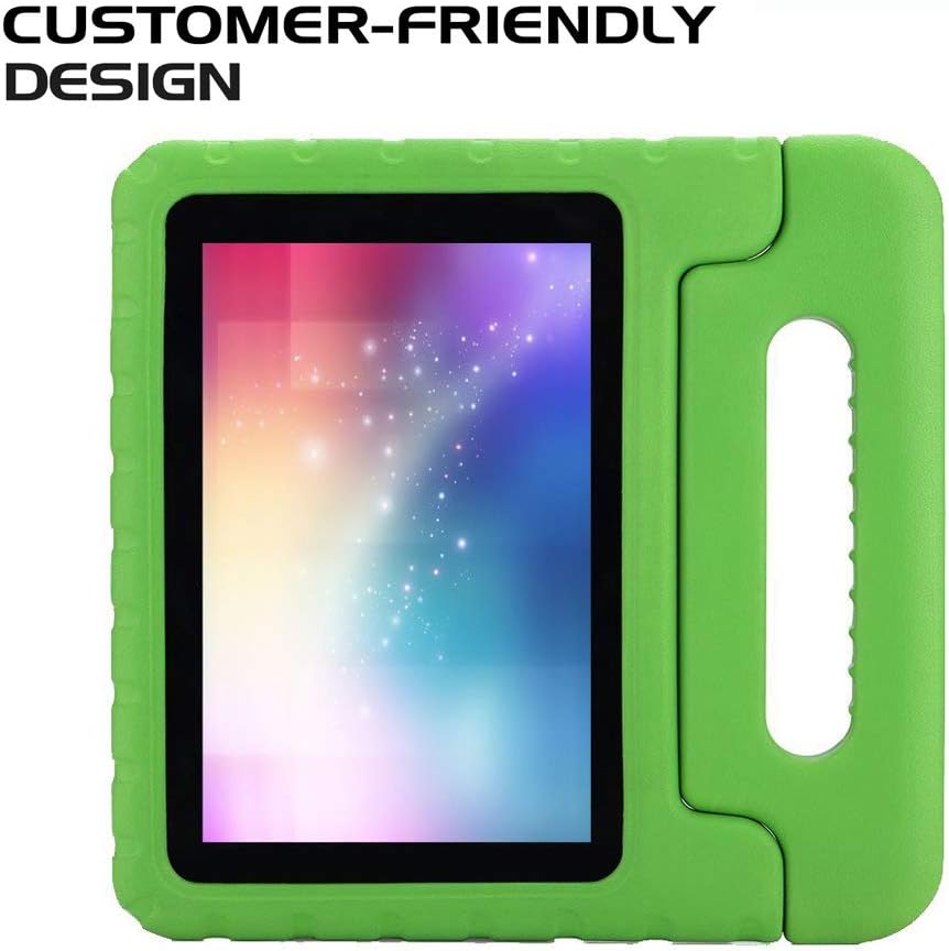 LTROP Case for Fire 7 - Shock Proof Light Weight Kids Case Super Protection Cover Convertible Handle Stand Case for Fire 7 inch Display Tablet (7th Generation - 2017 Release), Green
