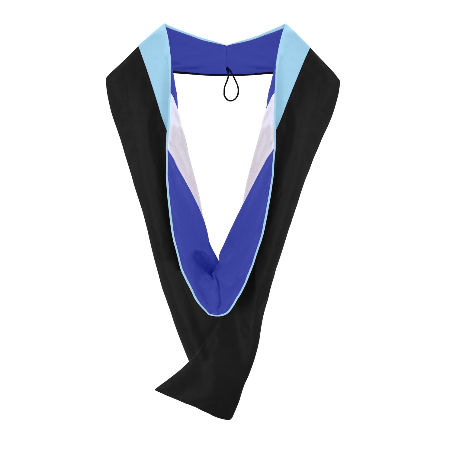 Photo 1 of Endea Graduation Masters Hood for Education, Counseling & Guidance, Arts in Education College Degrees - Unisex (Light Blue/Royal Blue/White)