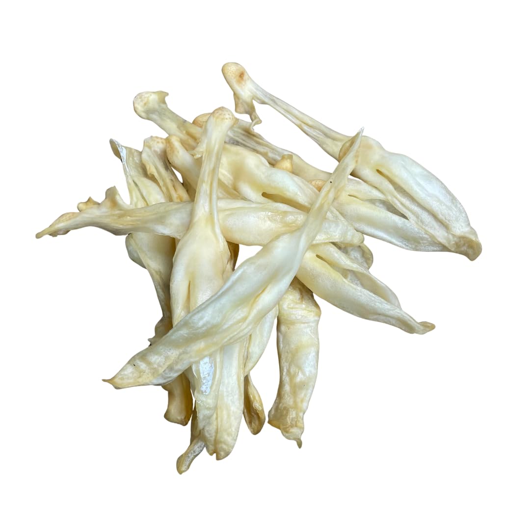 Pawsome Snax Plain Rabbit Ears Natural Dog Treats – PACK SIZE: 125g - 100% Rabbit, Low Fat, High Protein, Hypoallergenic Chews
