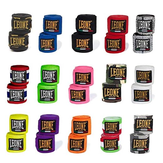 Leone1947 Handbandagen Teilelastisch 2,5m / 3,5m / 4,5m lang - Boxbandagen MMA Boxen Bandagen Wickelbandagen Boxen Muay Thai - Diverse Farben und Längen (Rot, 3,50m)