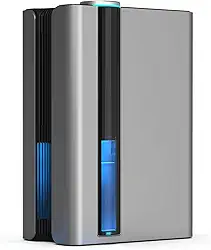 desumidificador de ar,Filtros reutilizáveis, 2400 ML, Com mangueira de drenagem, Luzes de atmosfera coloridas, adequado para salas de estar, armários, banheiros, porões, trailers