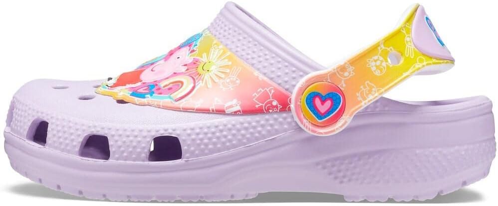 Crocs Unisex-Child Classic Peppa Pig Clogs | Toddler Shoes, Lavender, 8 Toddler