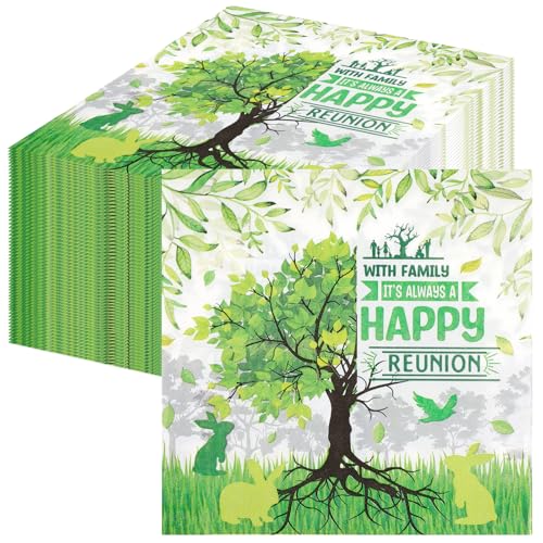 Servilletas de papel verdes decorativas HOWAF de 60 piezas para suministros de fiesta