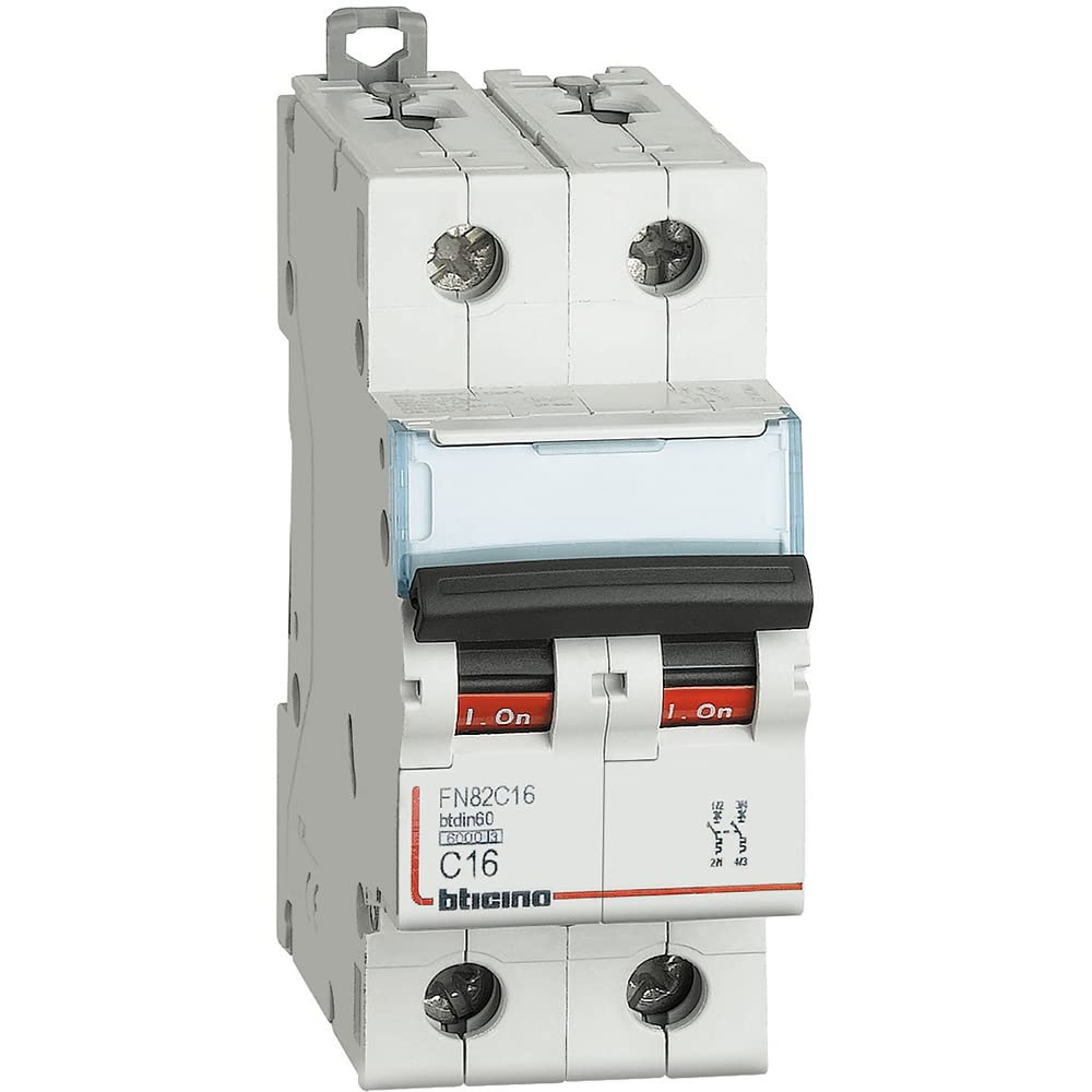 BTicino FN82C16 Interruttore Magnetotermico C16 2P 2M 6kA