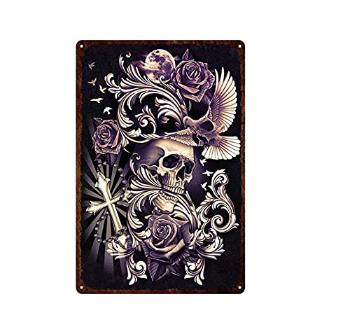 Festival mexicano Día de los muertos Calavera Carteles de chapa Placa Arte de la pared Pintura de metal Tienda de fiestas Salón de tatuajes en el hogar 20x30cm # 18 Cover