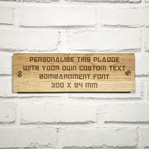 Cutncraft Designs Personalised Solid Oak Large Wooden Sign Plaque Your Own Text CALIBRI Font Custom Made Wall Door Decor Idea 40 x 9.5 x 2cm (15.7"x3.7"x0.8")