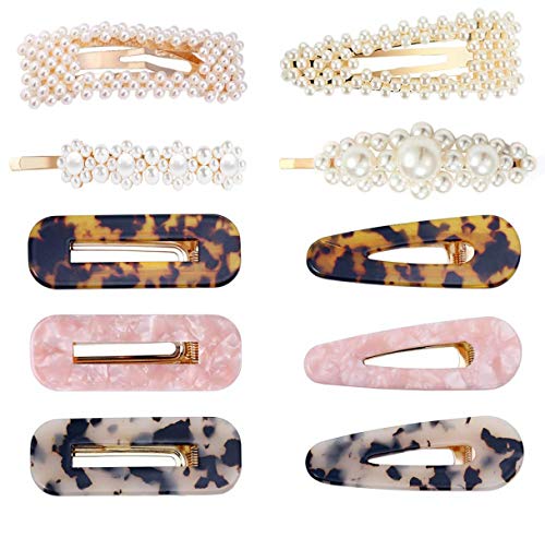 Louise Maelys 10pcs Acrylic Resin Hair Clips Peals Hair Barrettes Alligator Clips for Women Girls Hair Decoration