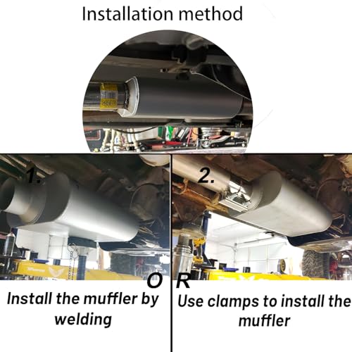 Floshine Universal Mufflers Dual Chamber 2.5" inlet (ID) 2.5" outlet (ID) overall 17" Performance Automotive Muffler Exhaust FH8C25C25 by Floshine - Used condition - Image 6