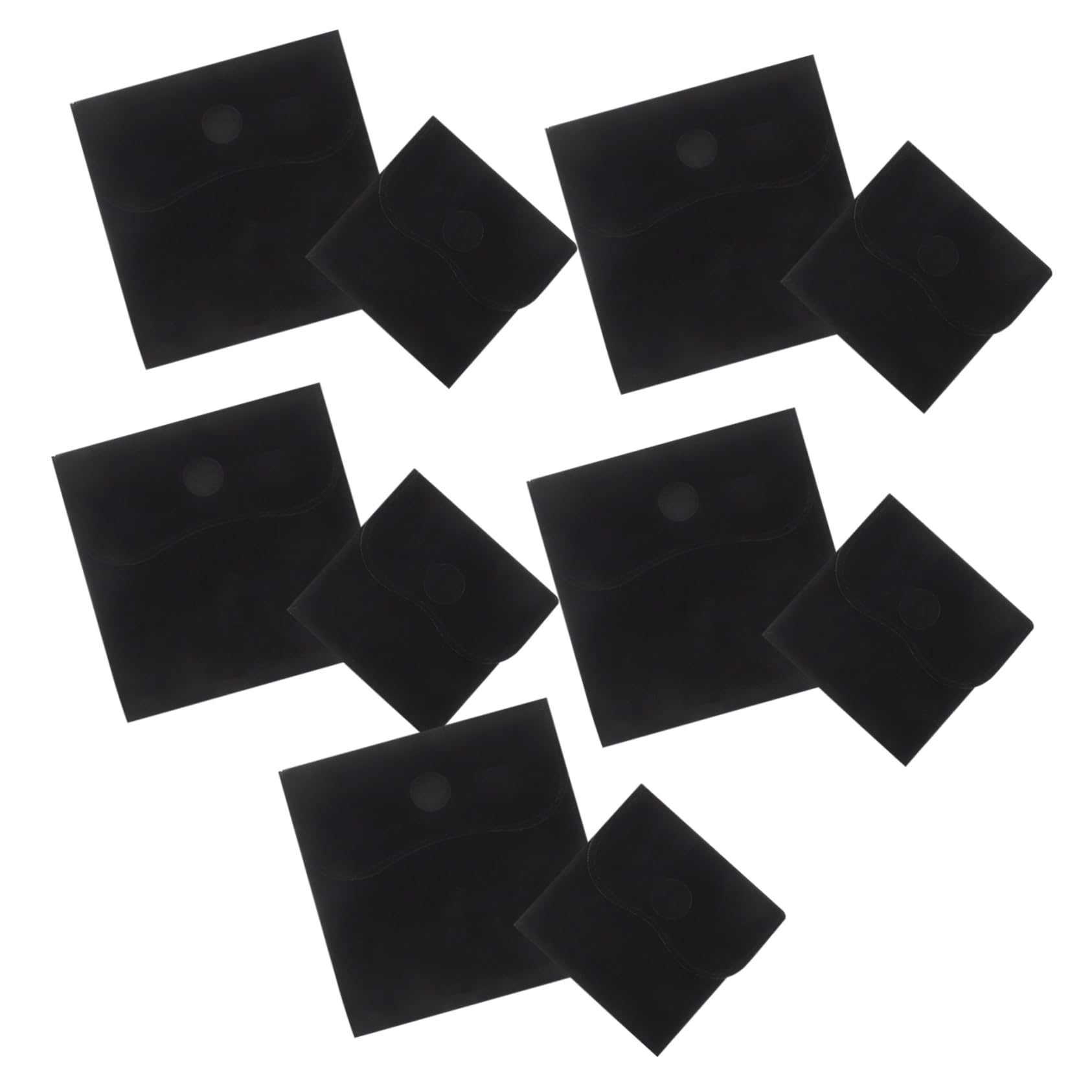 ULTECHNOVO 10pcs Lint Jewelry Bags Jewelry Pouch for Necklaces Bracelets Earrings Assorted Safe Practical Storage for Home Closure Design