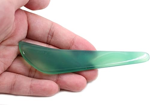 Miniatura 3 de Hotwin 2 cuchillos de ágata para pulir y pulir para oro, plata, joyas, arcilla artesanal, herramientas de joyería, pulido y pulido (marrón)