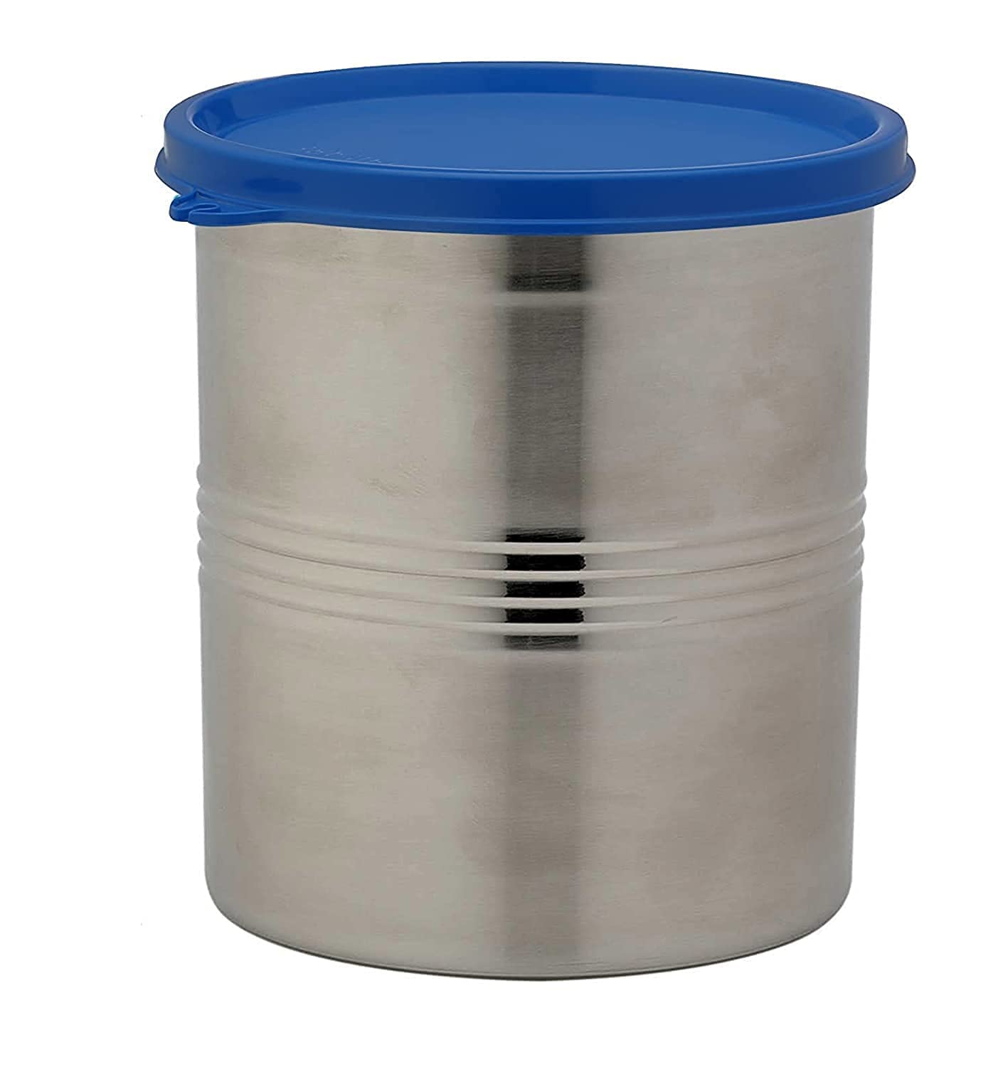 Signoraware Modularer Edelstahlbehälter, rund, 4500 ml, 1 Stück, Mod Blue