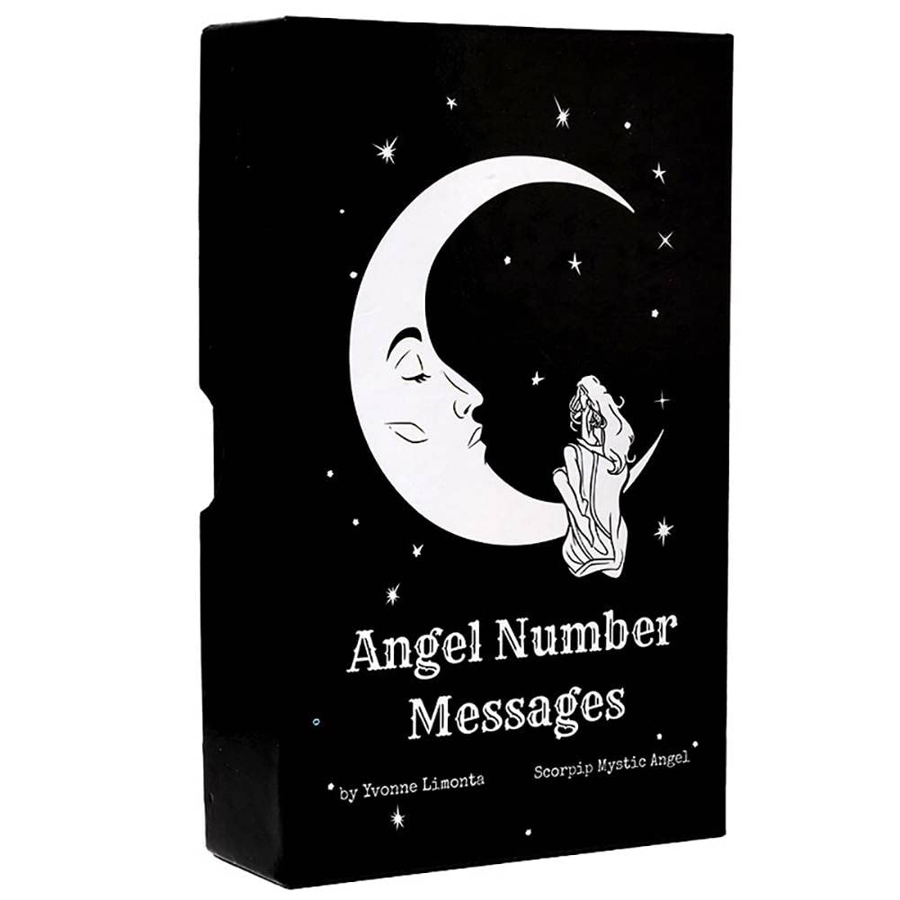 Angel Number Messages Oracle Cards 13x7x4cm Deck Affirmation Oracle Deck Gold Gilded Edging Cover Box with Instructions Angel number message oracle