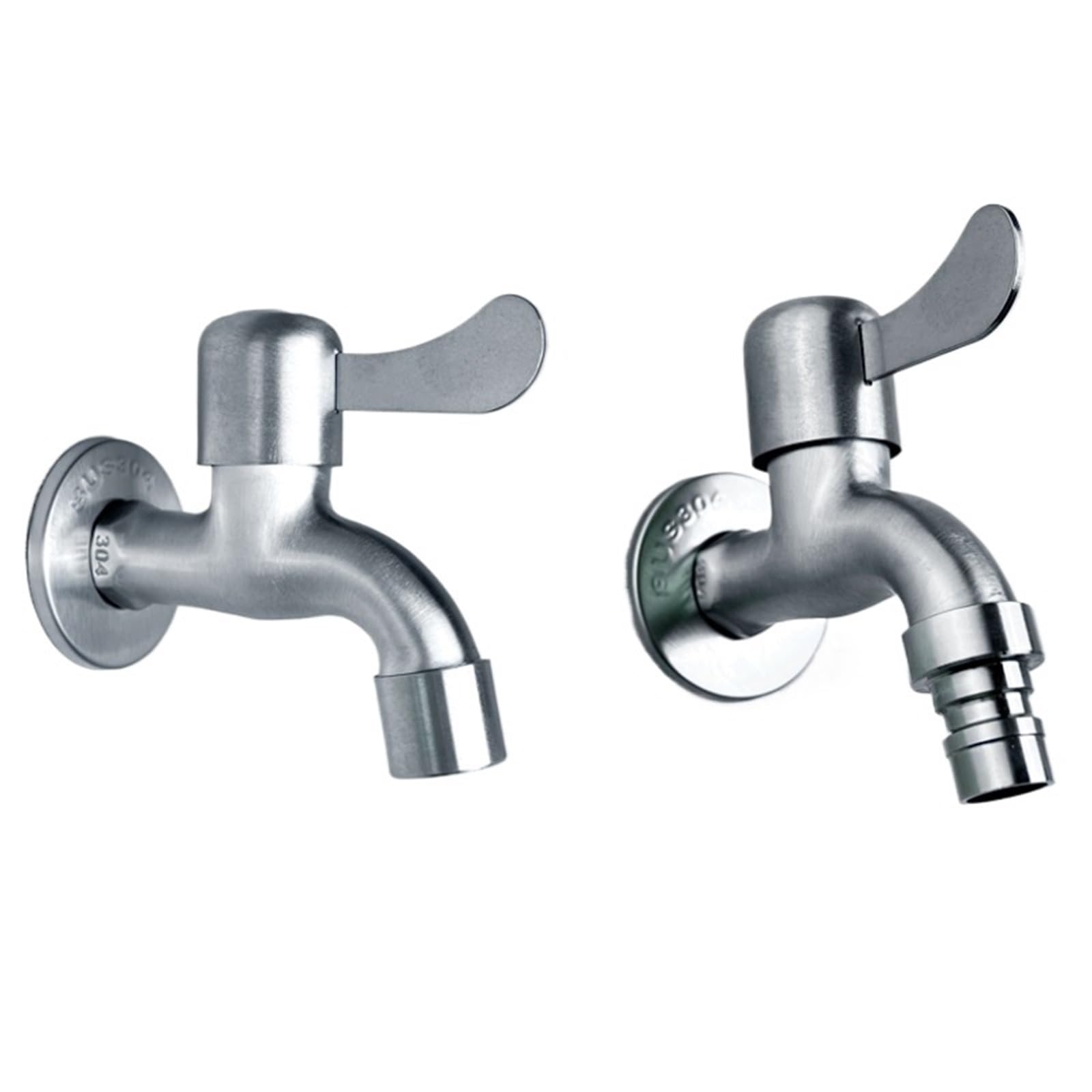 Grifo para Lavadora con Boquilla o aireador de Burbujas, de Acero Inoxidable, Negro Cepillado, Metal Gris (Gris)