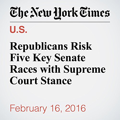 Republicans Risk Five Key Senate Races with Supreme Court Stance cover art