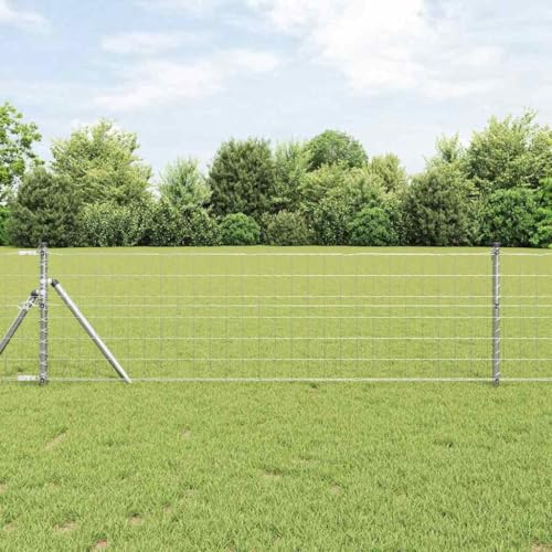 Mokuyary Eurozaun 0,4 x 50 m PVC-beschichtetes Eisen Gartenzaun,Dekorativer Zaun Hundezaun Outdoor Tier...