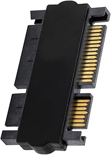 MOOKEENONE Black Horizontal 2Pin 7+15 Male to SATA 22Pin 7+15 Male Extension Convertor Adapter