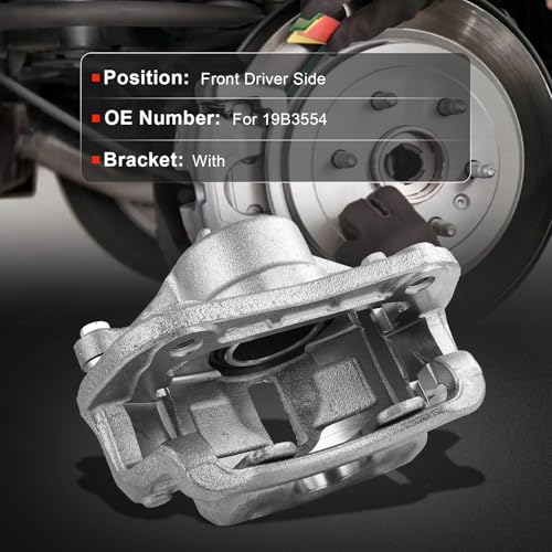 Image of cciyu Front Left Brake Caliper Assembly w /Bracket 19B3554 2007 2008 2009 2010 2011 2012 For Kia For Rondo