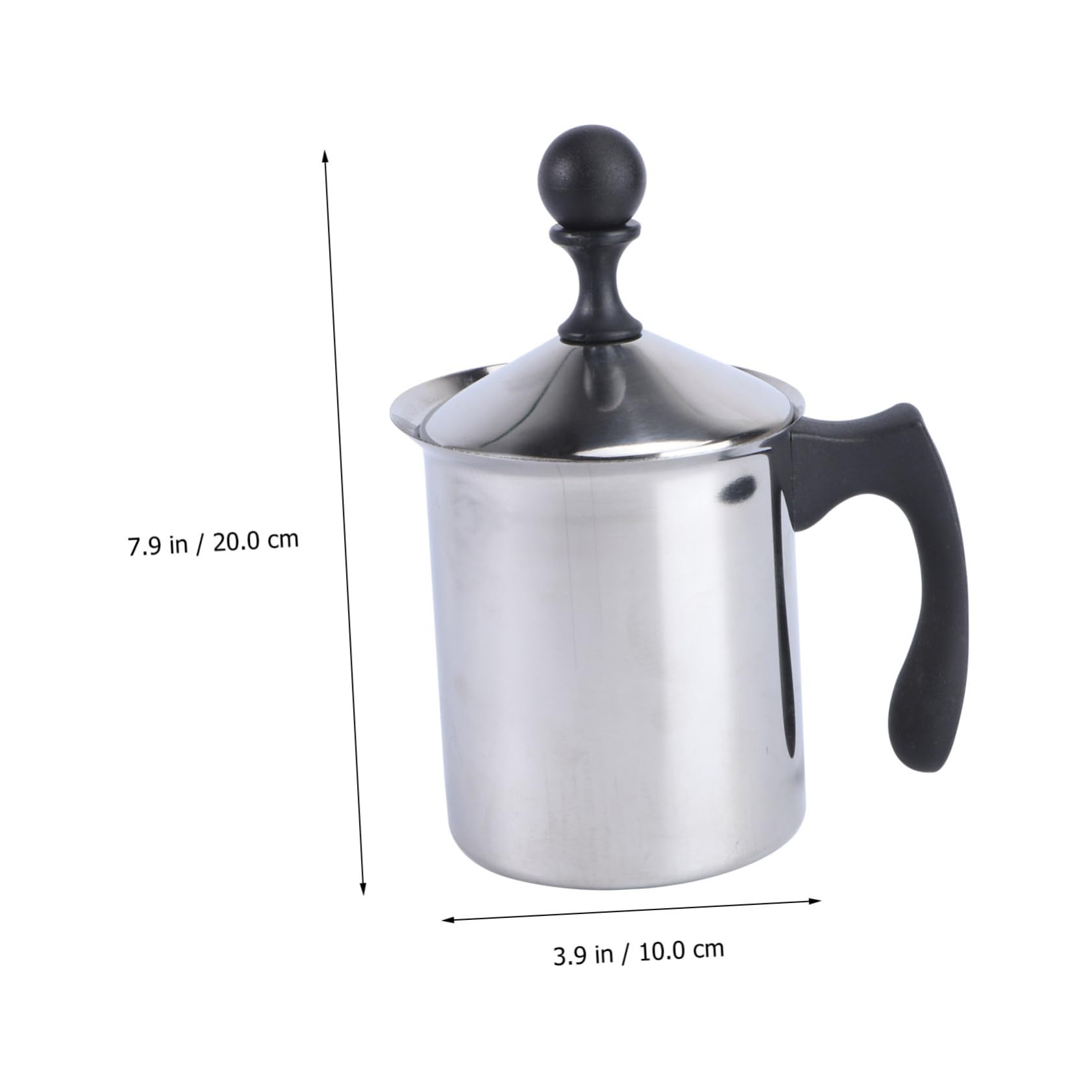 Sosoport Espumador de Leche Manual Acero Inoxidable Batidor de Leche Doméstico para Café y Capuchino para Cocina