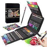 Art Supplies 120-Color Colord Pencils for Adults Coloring Books,Drawing Sketching Coloring Pencils Gift for Artists Beginners Kids