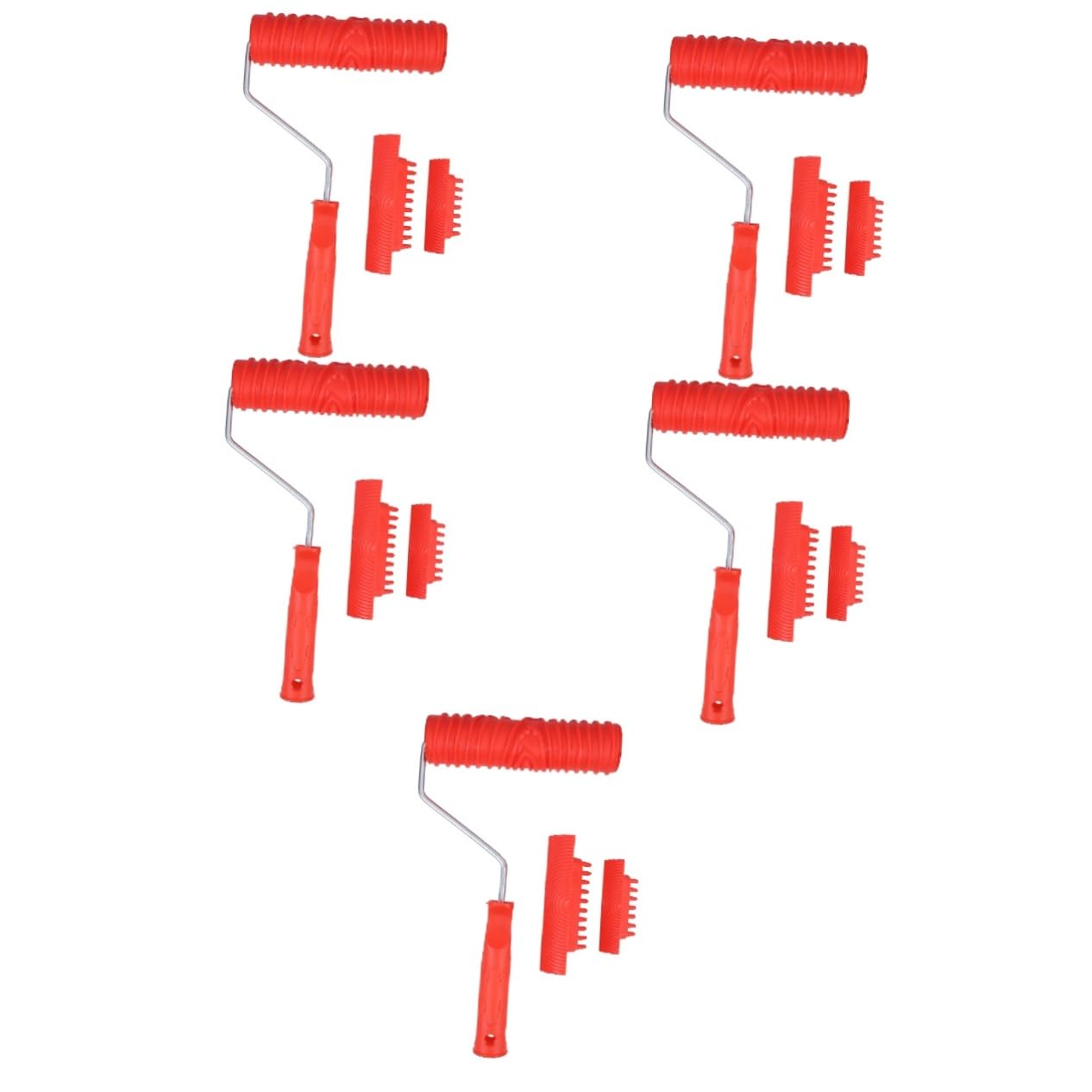 Uonlytech 5sätze Holzmaserung Werkzeug Set Teiliges Malwerkzeug Für Holztextur Handlicher Roller Für Realistische Holzmaserungseffekte Für Kreative Wanddekoration Und -projekte